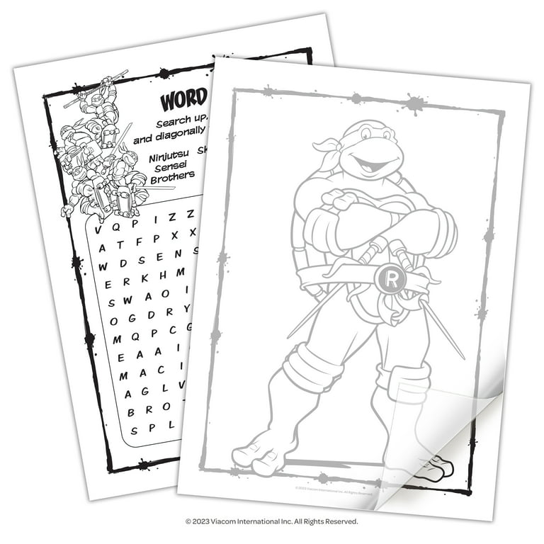 Teenage mutant ninja turtles color and trace activity book pages paperback childrens book
