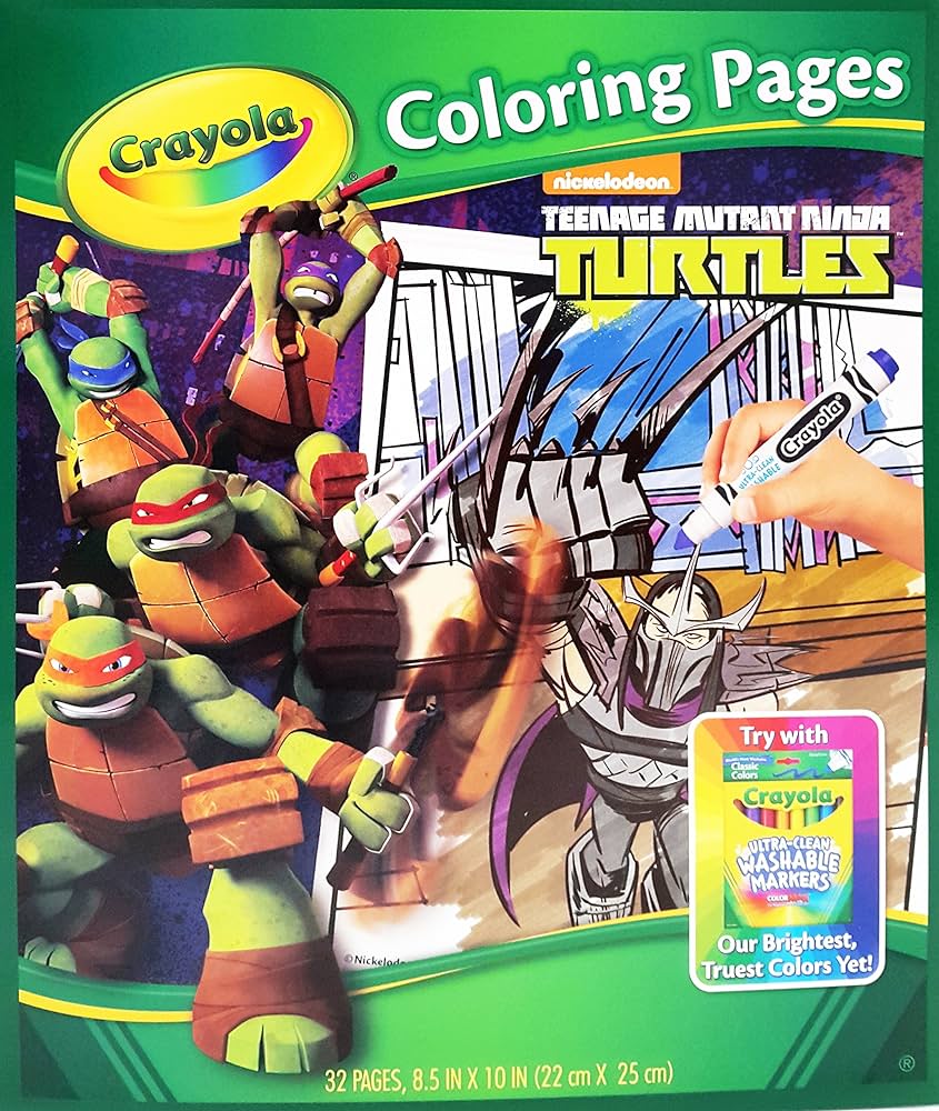Crayola teenage mutant ninja turtles coloring pages count buy online at best price in k