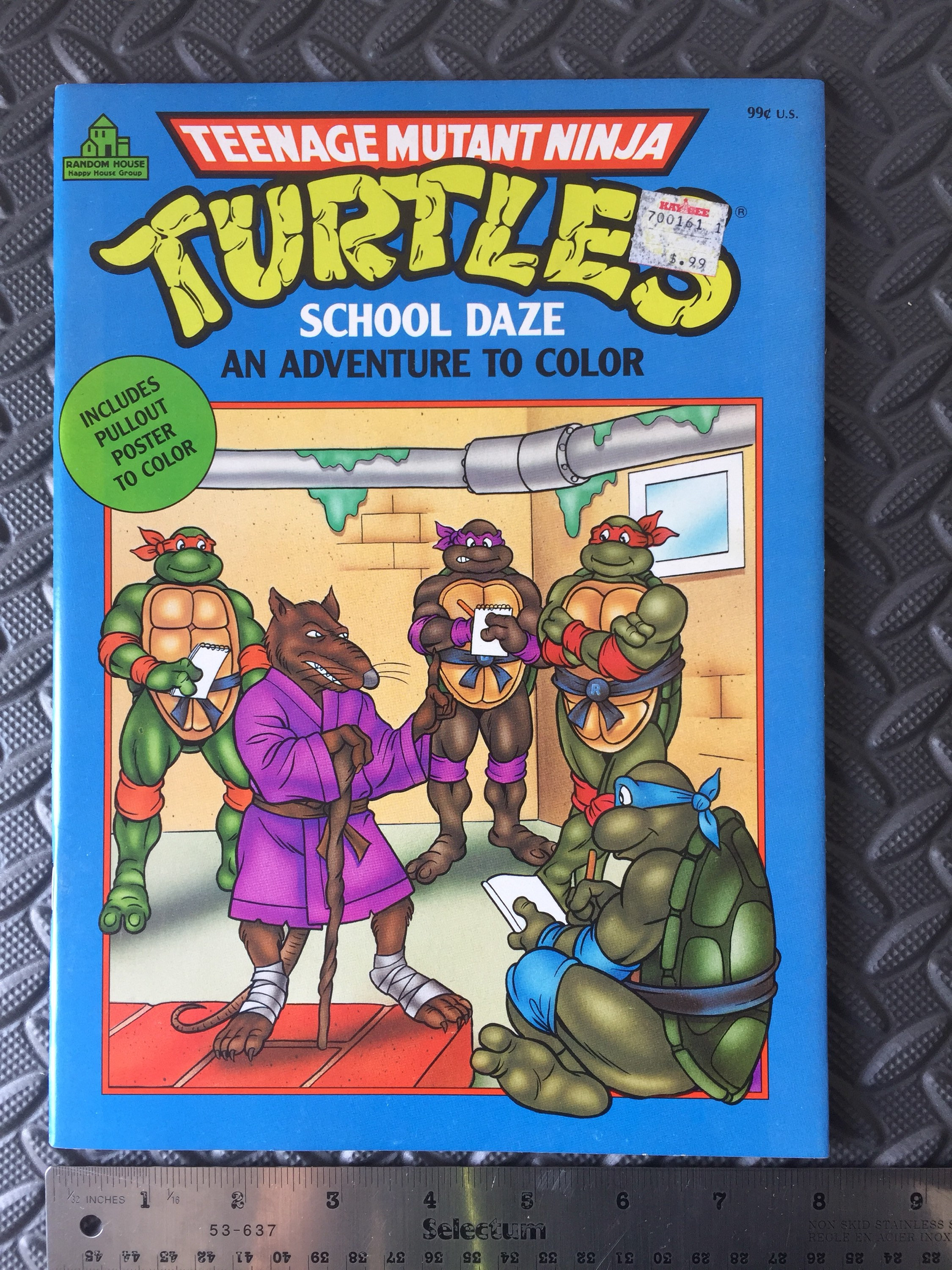 Teenage mutant ninja turtles school daze an adventure to color vintage ninja turtles coloring book tmnt collectible