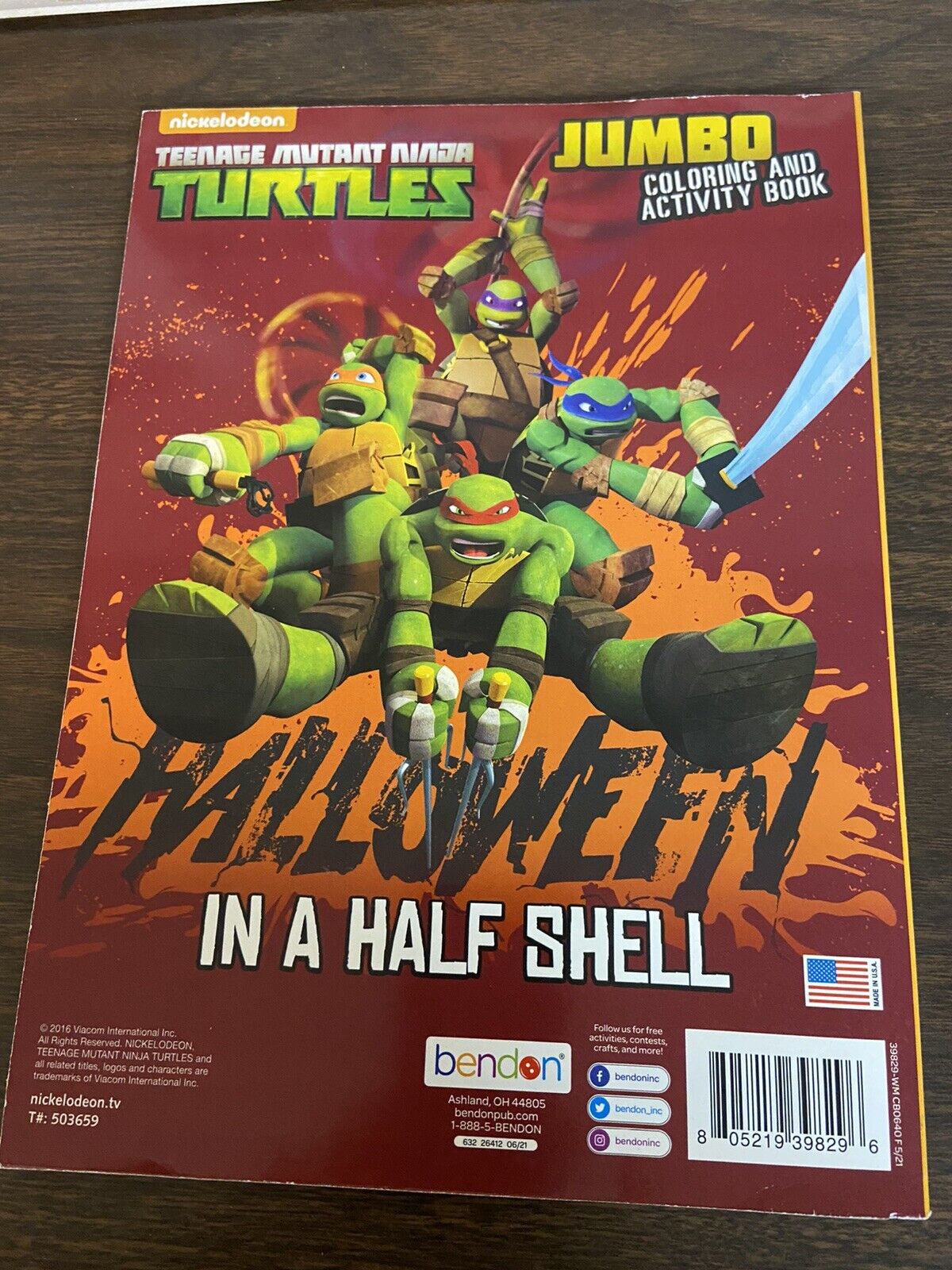 Teenage mutant ninja turtles halloween in a half shell coloring book bonus