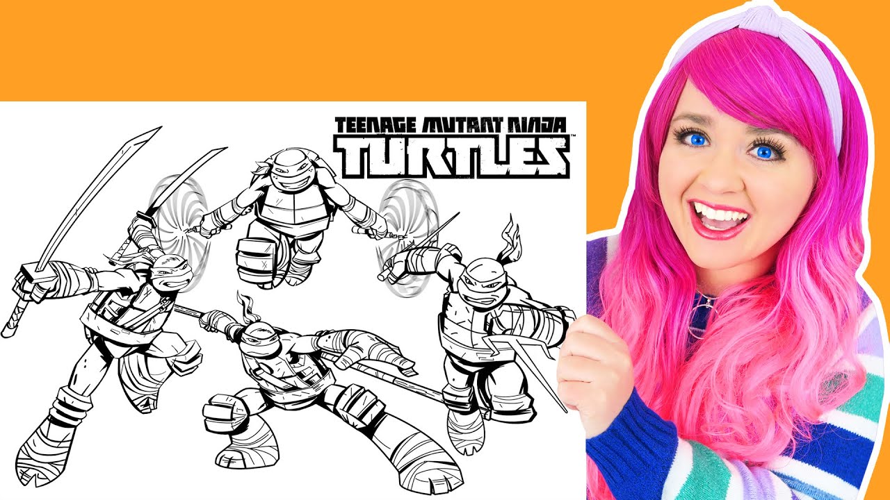 Coloring teenage utant ninja turtles coloring pages prisacolor arkers pencils