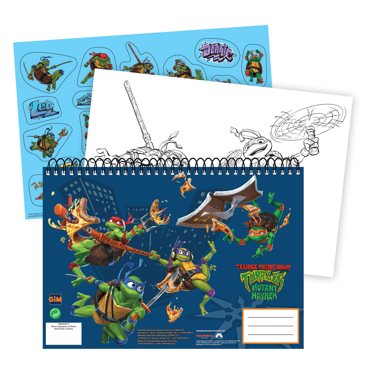 Drawing block ninja turtles a sheets thimble toys