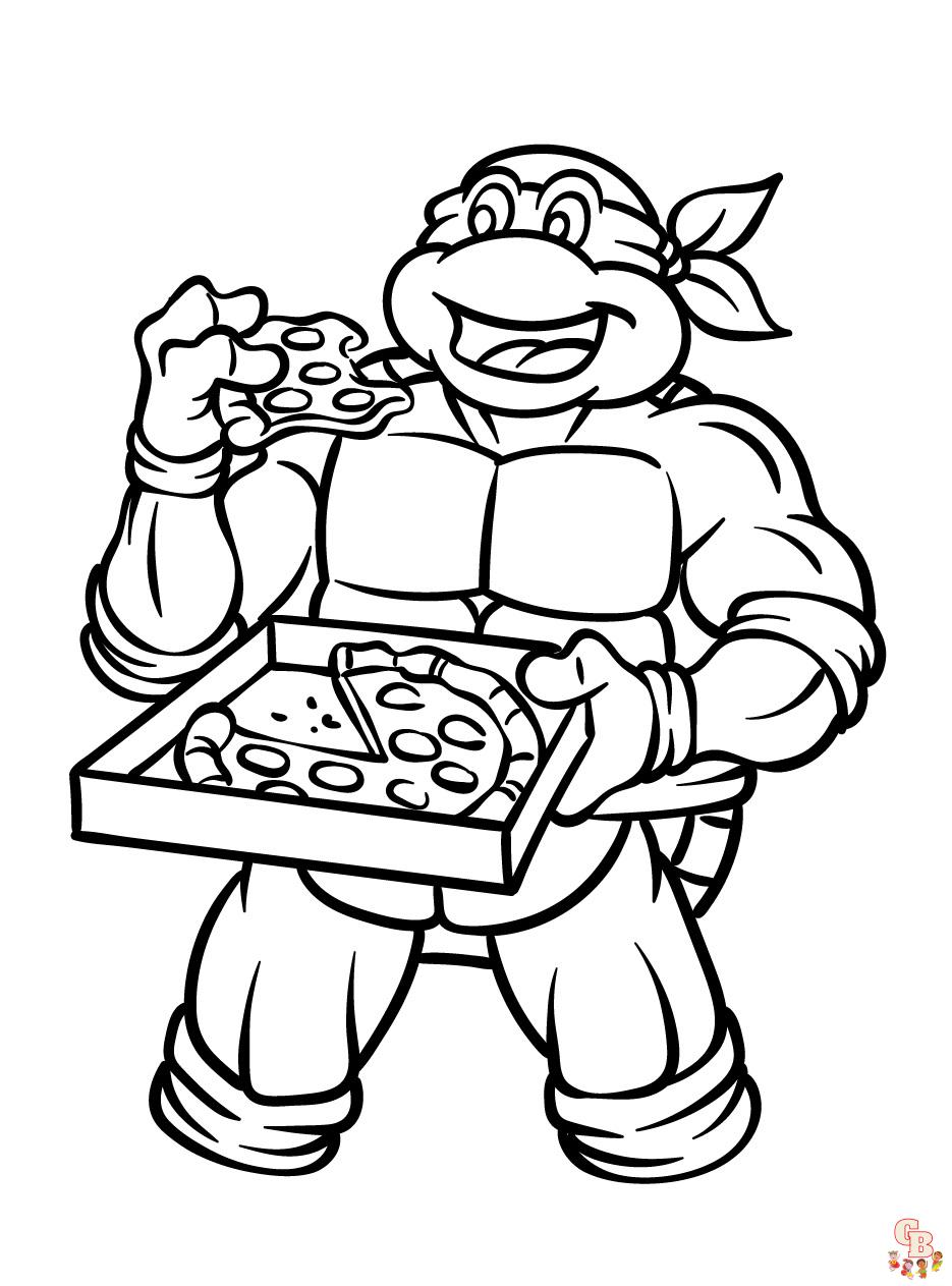 These ninja turtles coloring pages for kids