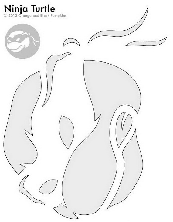 Ninja turtle pumpkin carving template halloween