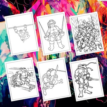 Artistic learning journey printable teenage mutant ninja turtles coloring pages