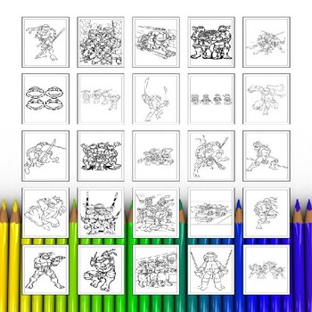 Artistic learning journey printable teenage mutant ninja turtles coloring pages