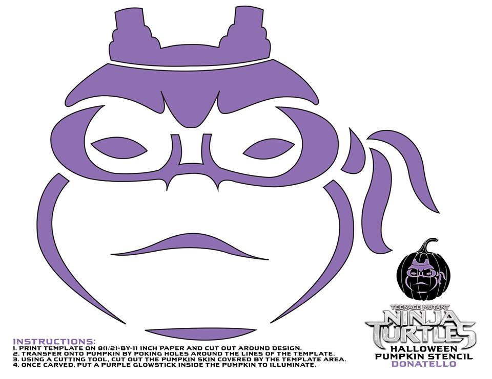 Teenage mutant ninja turtles pumpkin stencils for halloween