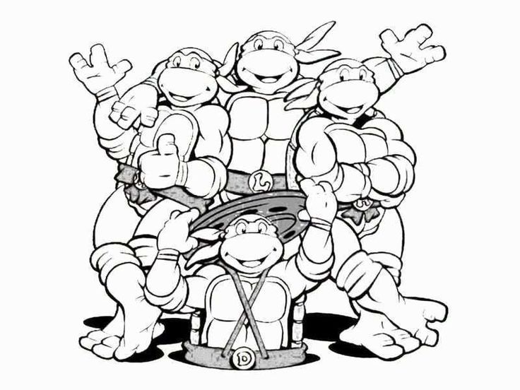 Printable ninja turtle coloring pages