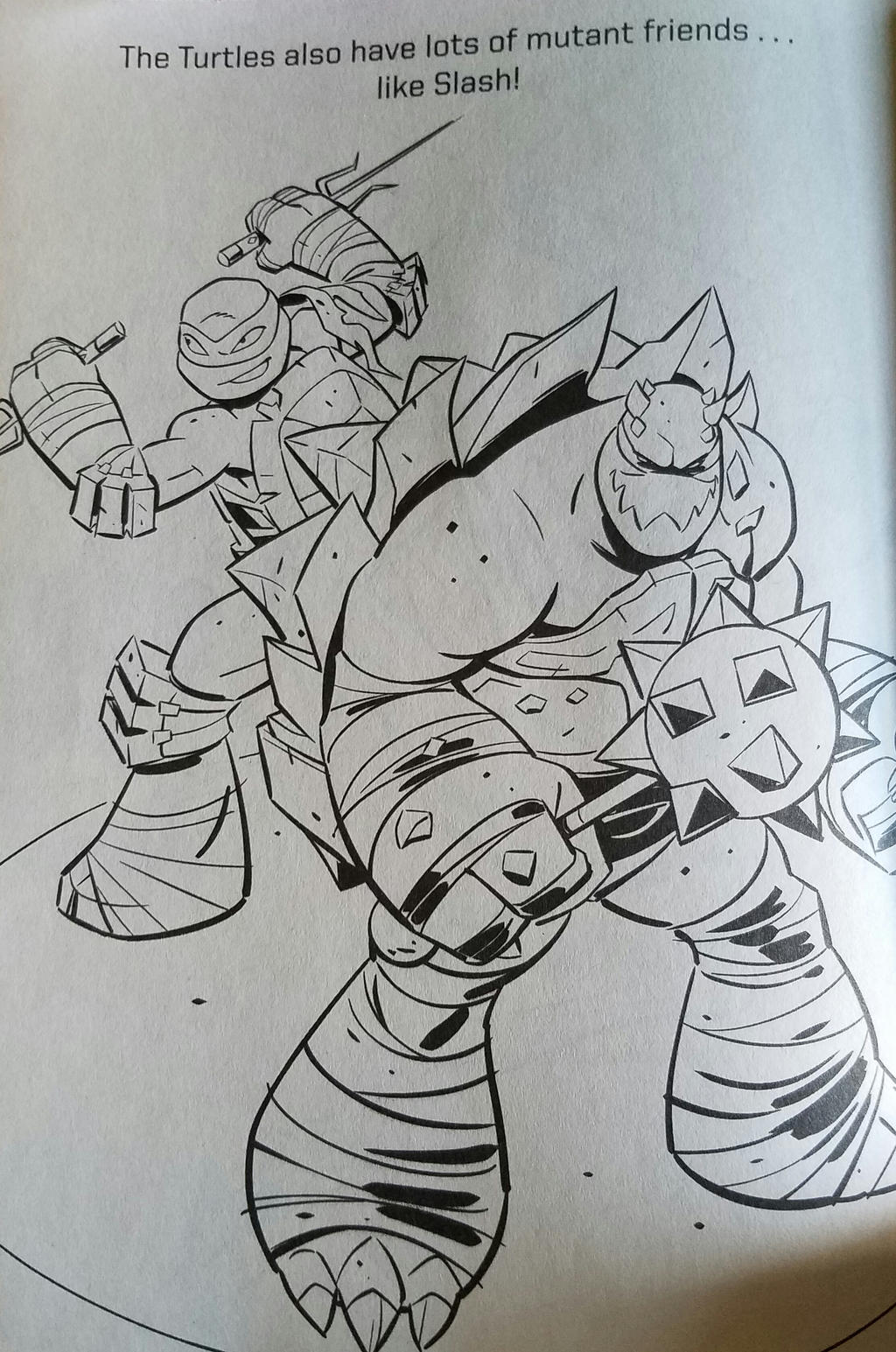 Tmnt raph and slash coloring page by ninjaturtlefangirl on