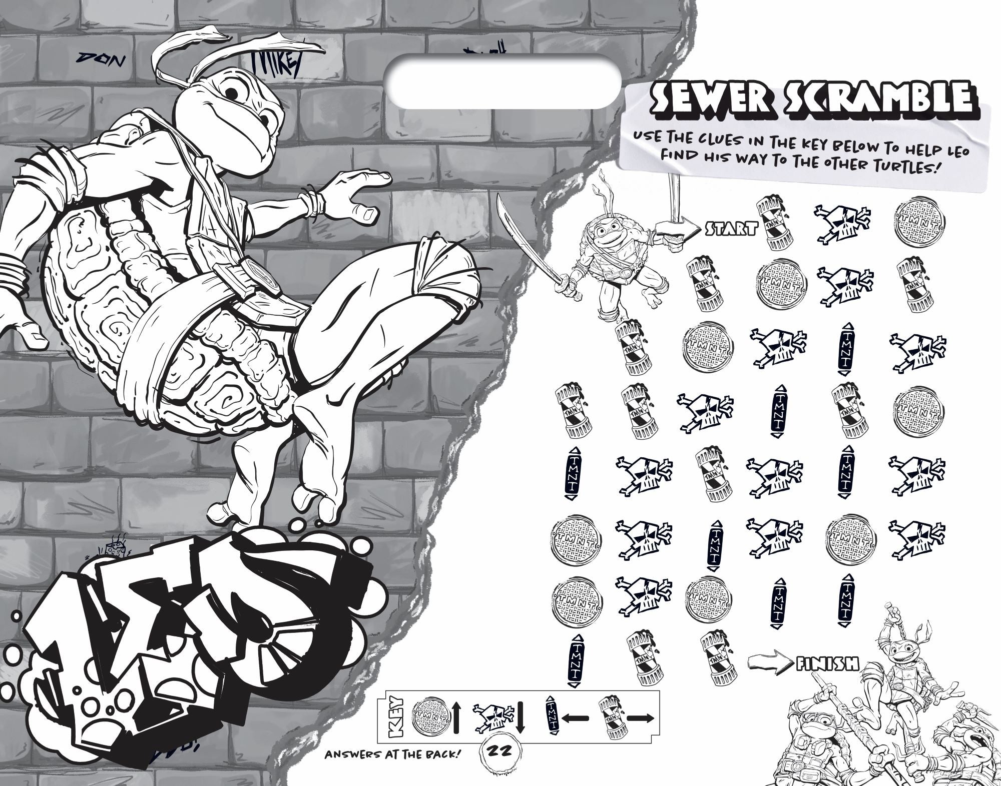 Tmnt mutant mayhem giant activity pad â