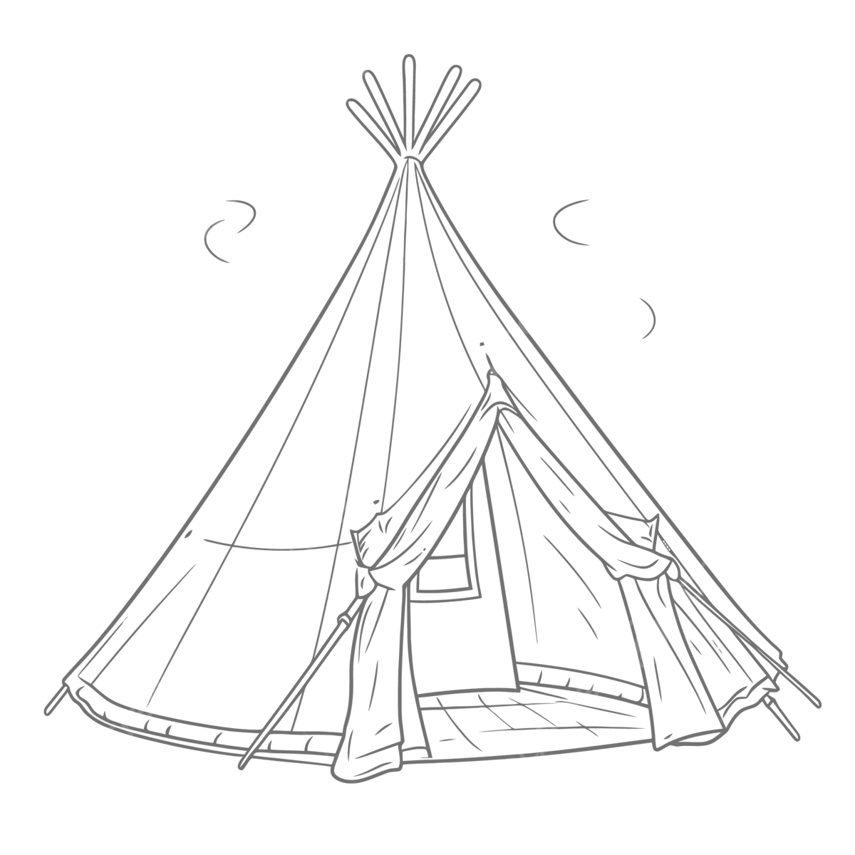 Drawing a teepee coloring page outline sketch vector wing drawing ring drawing color drawing png and vector with transparent background for free download