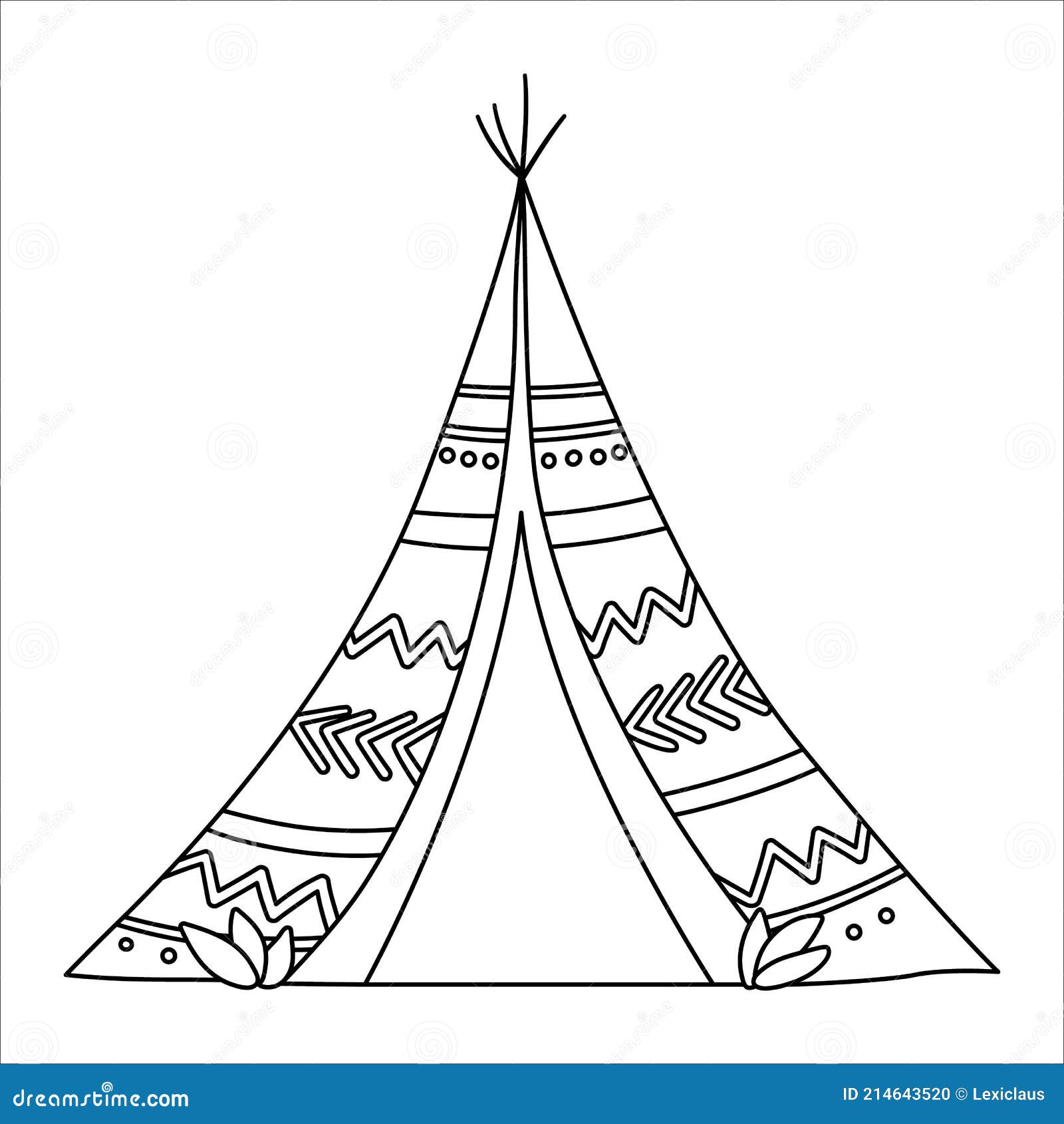 Indian teepee coloring page stock illustrations â indian teepee coloring page stock illustrations vectors clipart