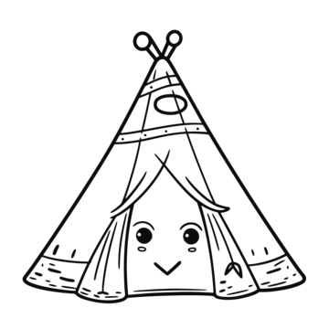 Drawing a teepee coloring page outline sketch vector wing drawing ring drawing color drawing png and vector with transparent background for free download