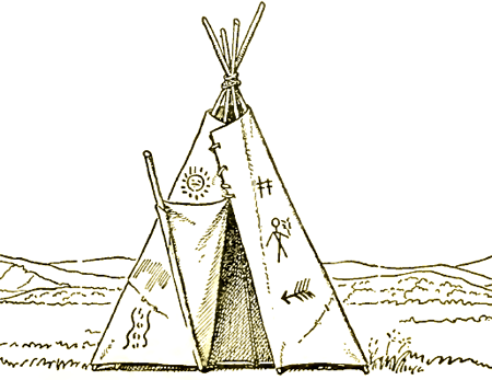 Teepee drawing how to draw native american teepees step by step