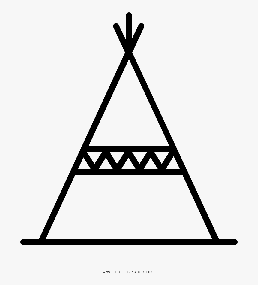 Teepee coloring page