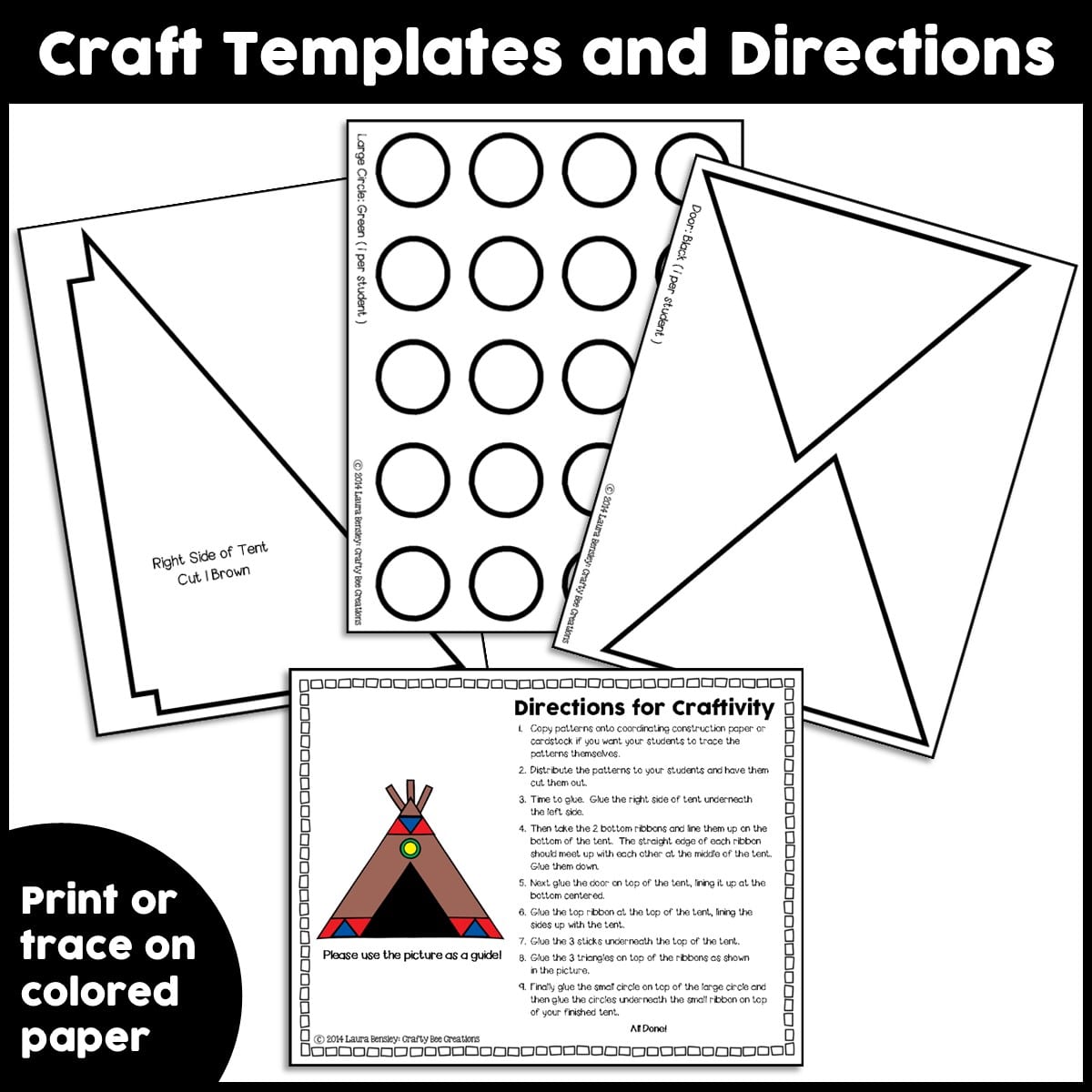 Teepee craft activity
