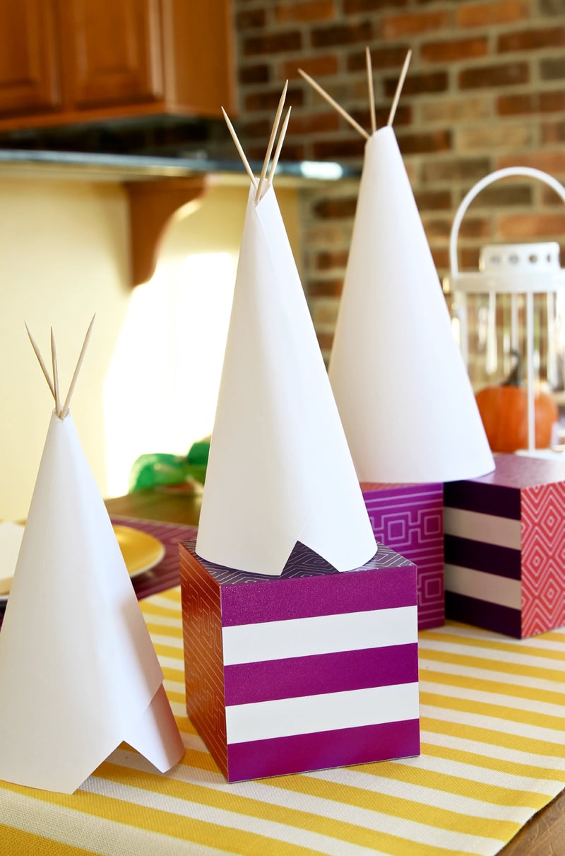 Diy teepee kids craft and centerpiece