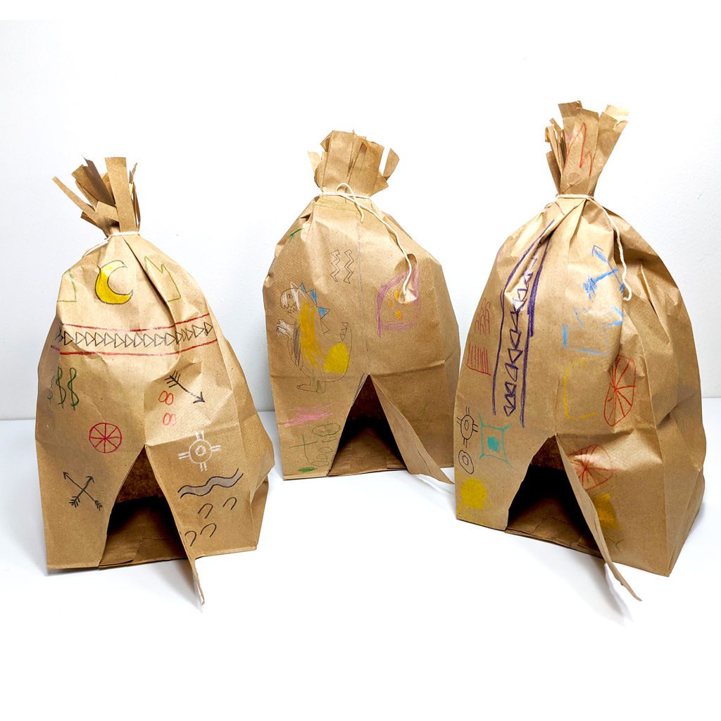 Paper bag teepee