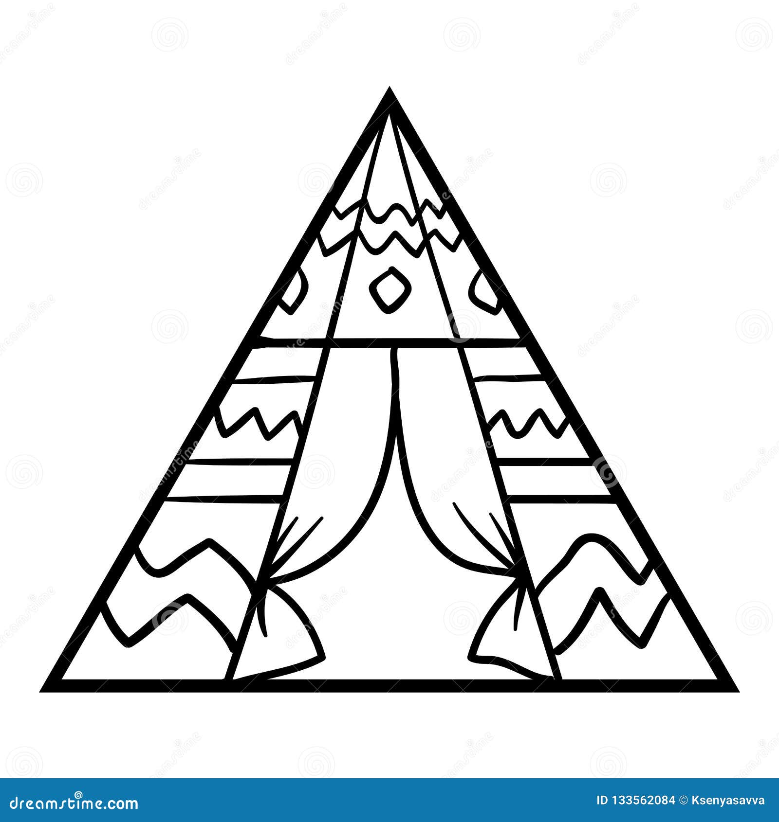 Pyramid coloring stock illustrations â pyramid coloring stock illustrations vectors clipart