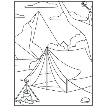 Camping coloring pages images â browse photos vectors and video