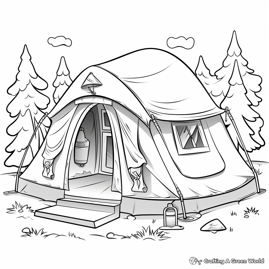 Camping coloring pages