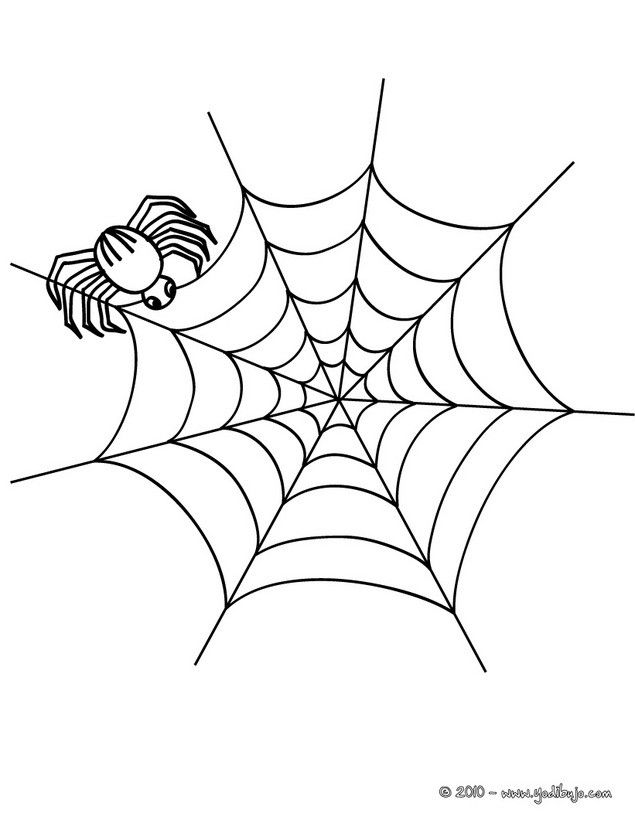 Colorear en lãnea telaraãas dibujo telaraãa halloween para colorear