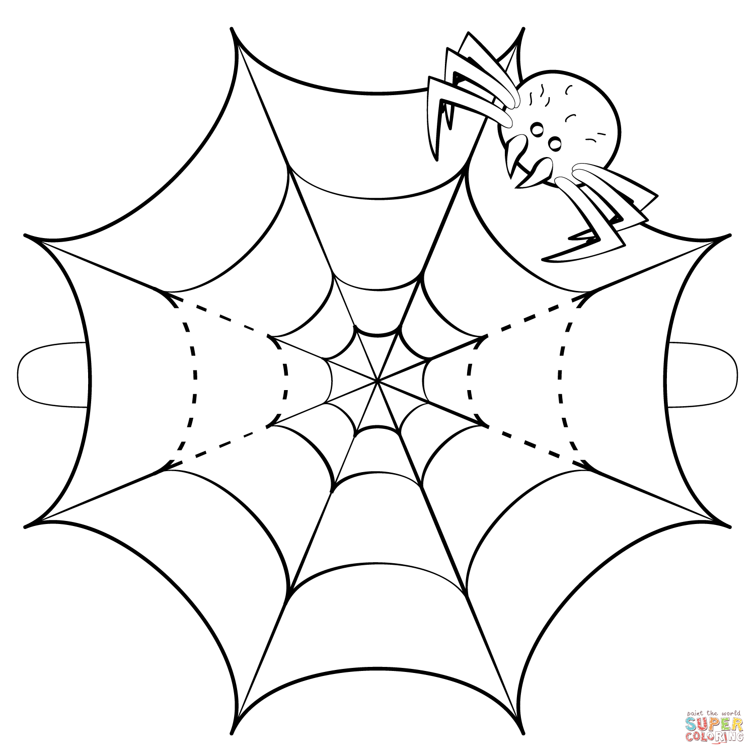 Spider web mask coloring page free printable coloring pages