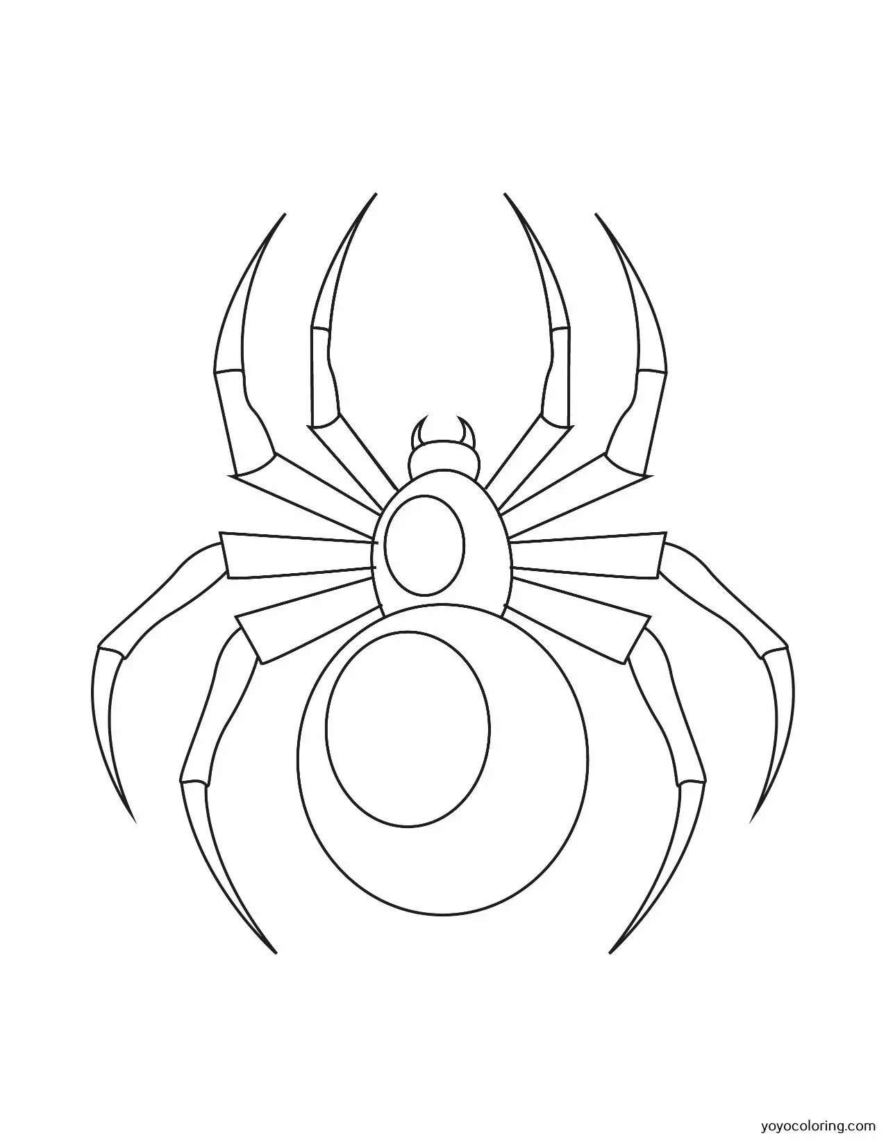 Spider coloring pages á plantilla de pintura imprimible