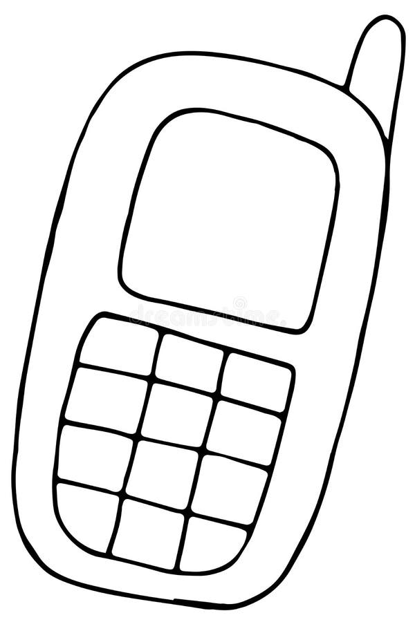 Telephone coloring stock illustrations â telephone coloring stock illustrations vectors clipart