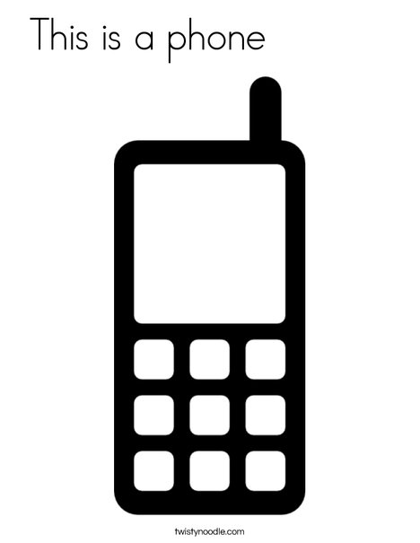 This is a phone coloring page