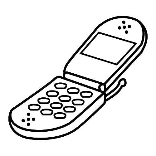 Online coloring pages coloring page phone clamshell coloring download print coloring page