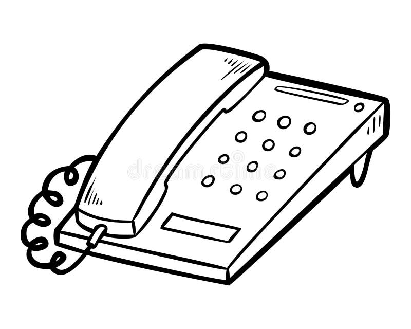 Coloring book for kids telephone stock vector