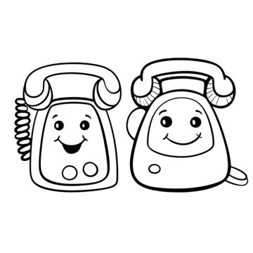 Cartoon telephone coloring pages rd grade outline sketch drawing vector car drawing phone drawing cartoon drawing png and vector with transparent background for free download