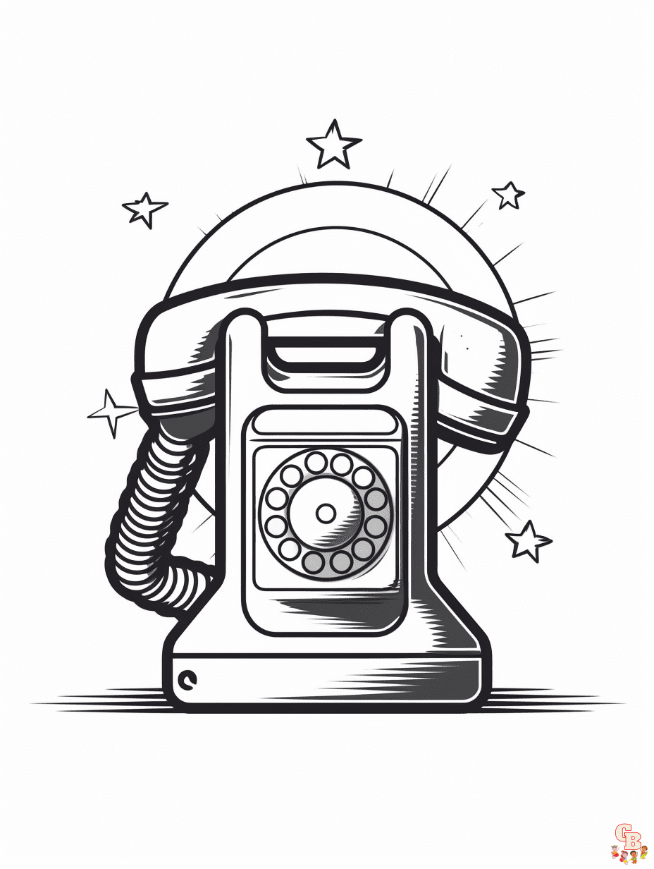 Phone coloring pages