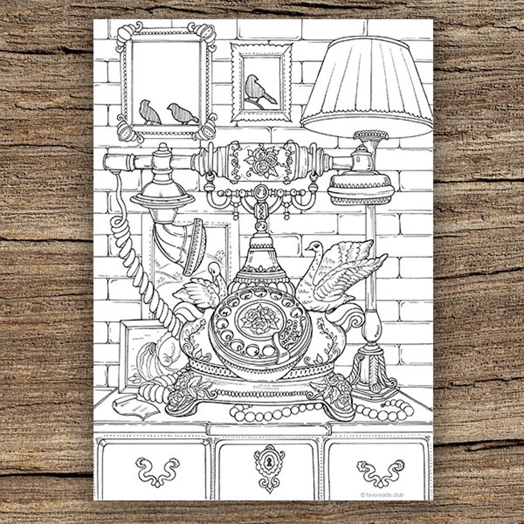 Telephone printable adult coloring page from favoreads coloring book pages for adults and kids coloring sheets coloring designs