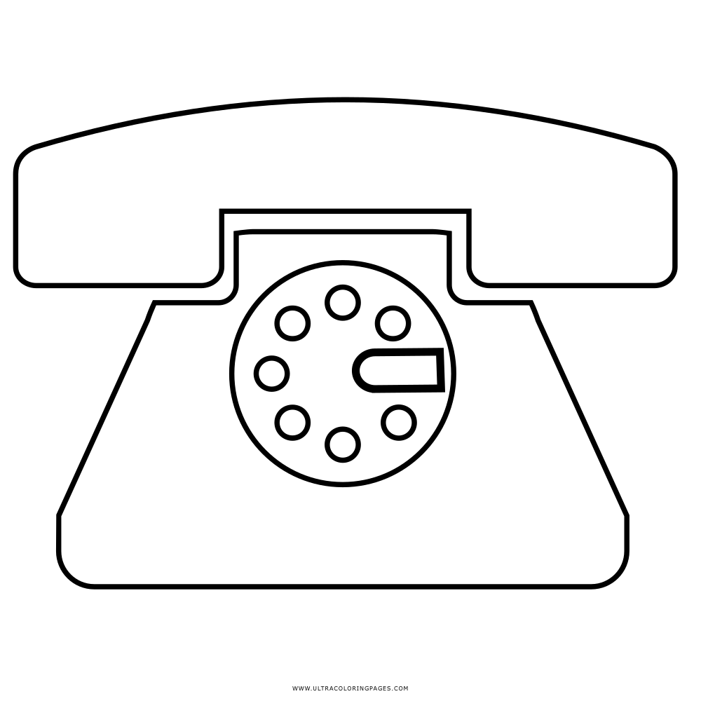Telephone coloring page