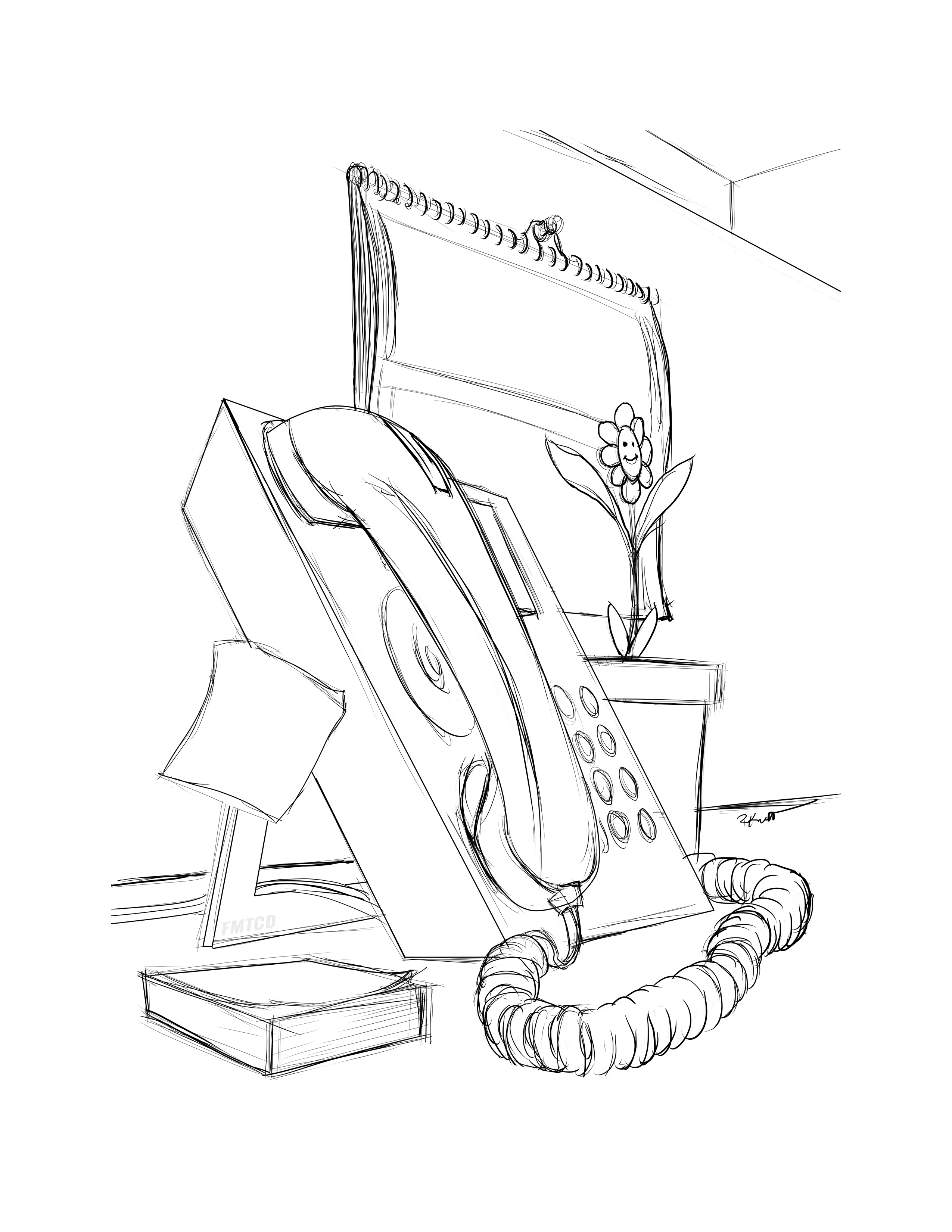 Telephone coloring page â follow me to certain doom