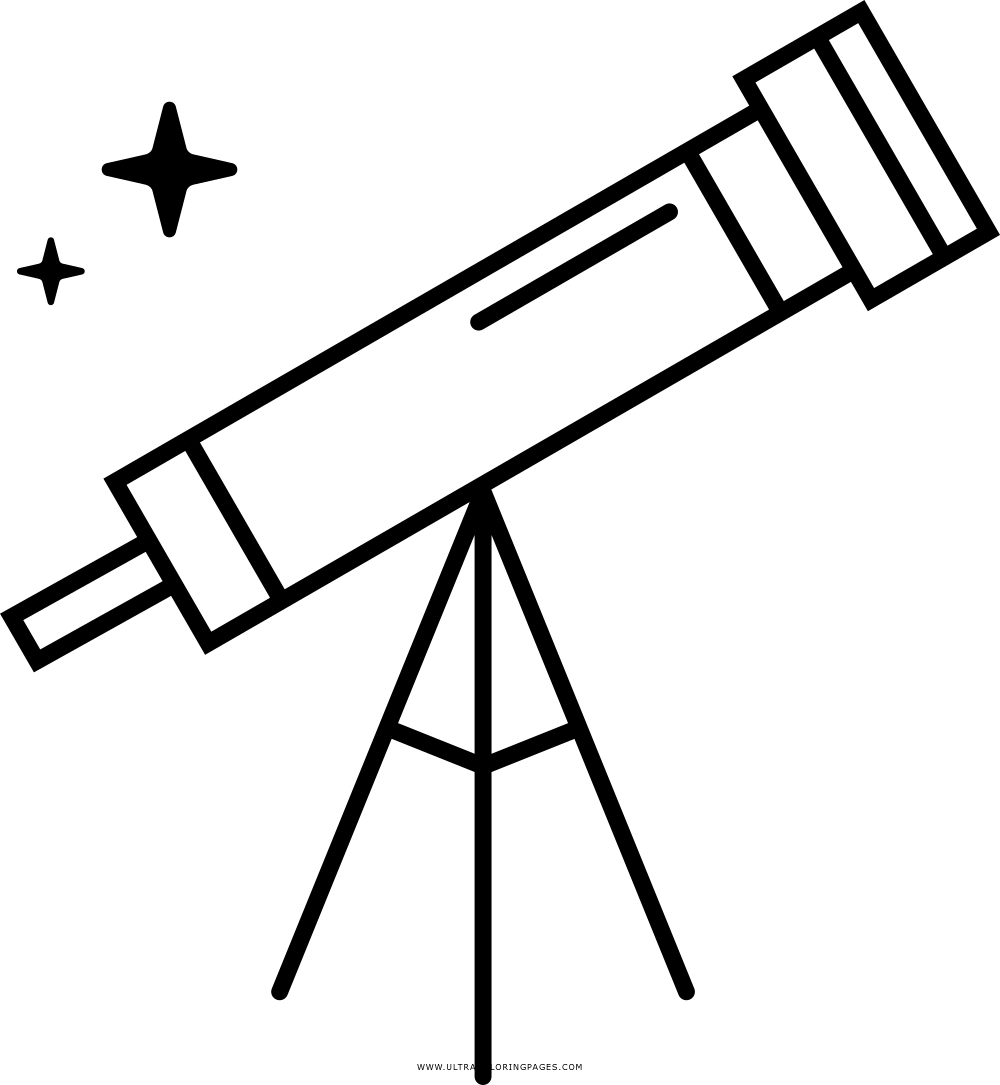 Telescope coloring page