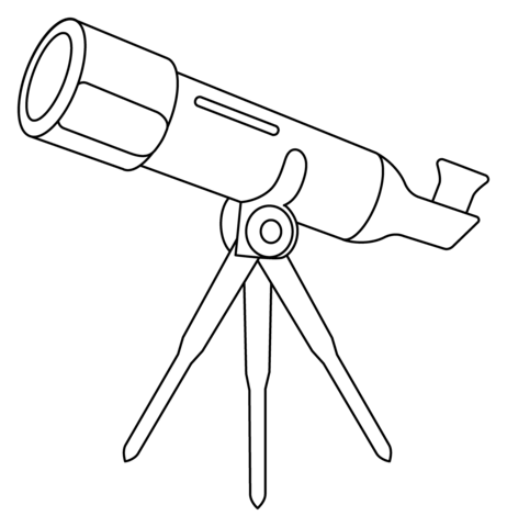 Telescope emoji coloring page free printable coloring pages