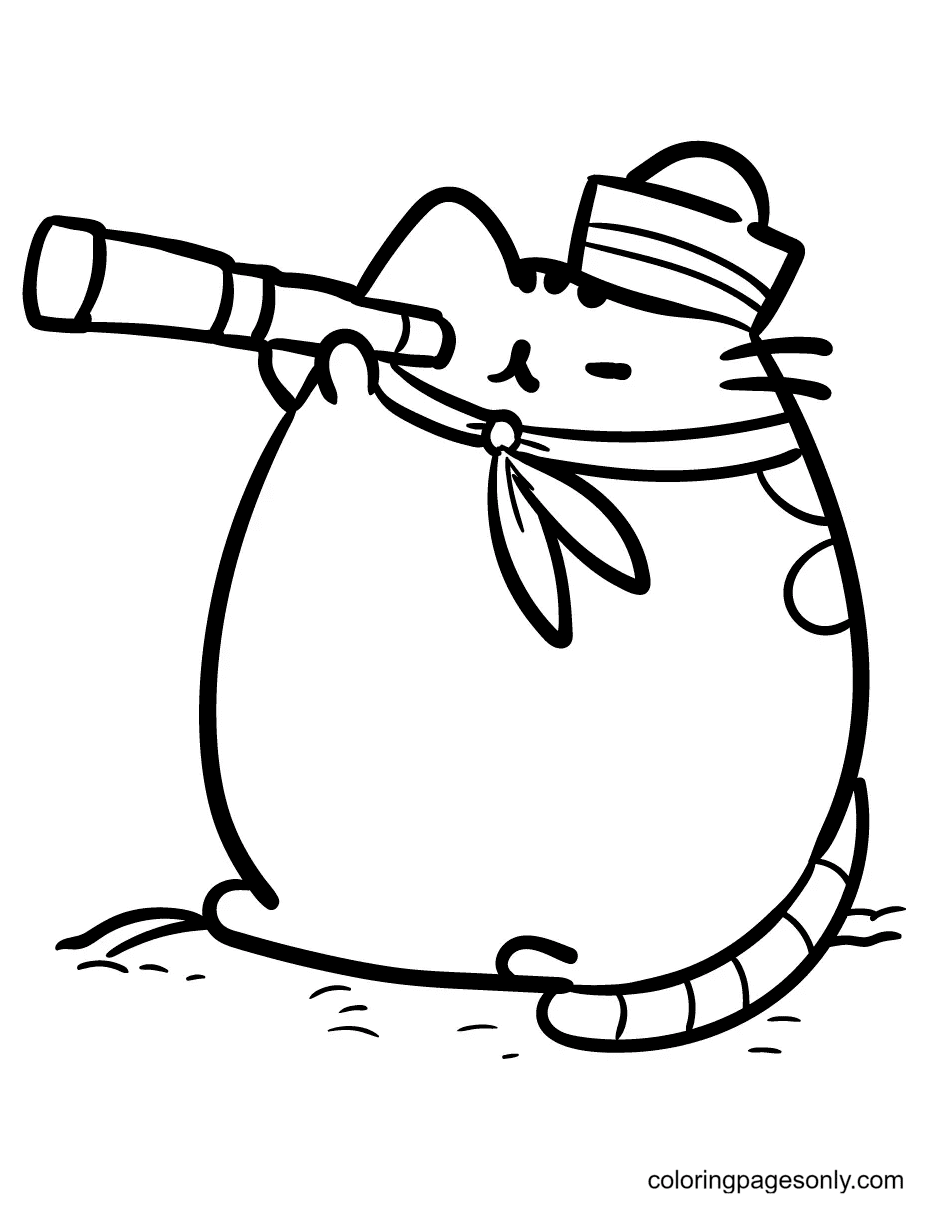 Pusheen coloring pages printable for free download
