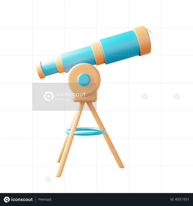 Telescope d illustration download in png obj or blend format