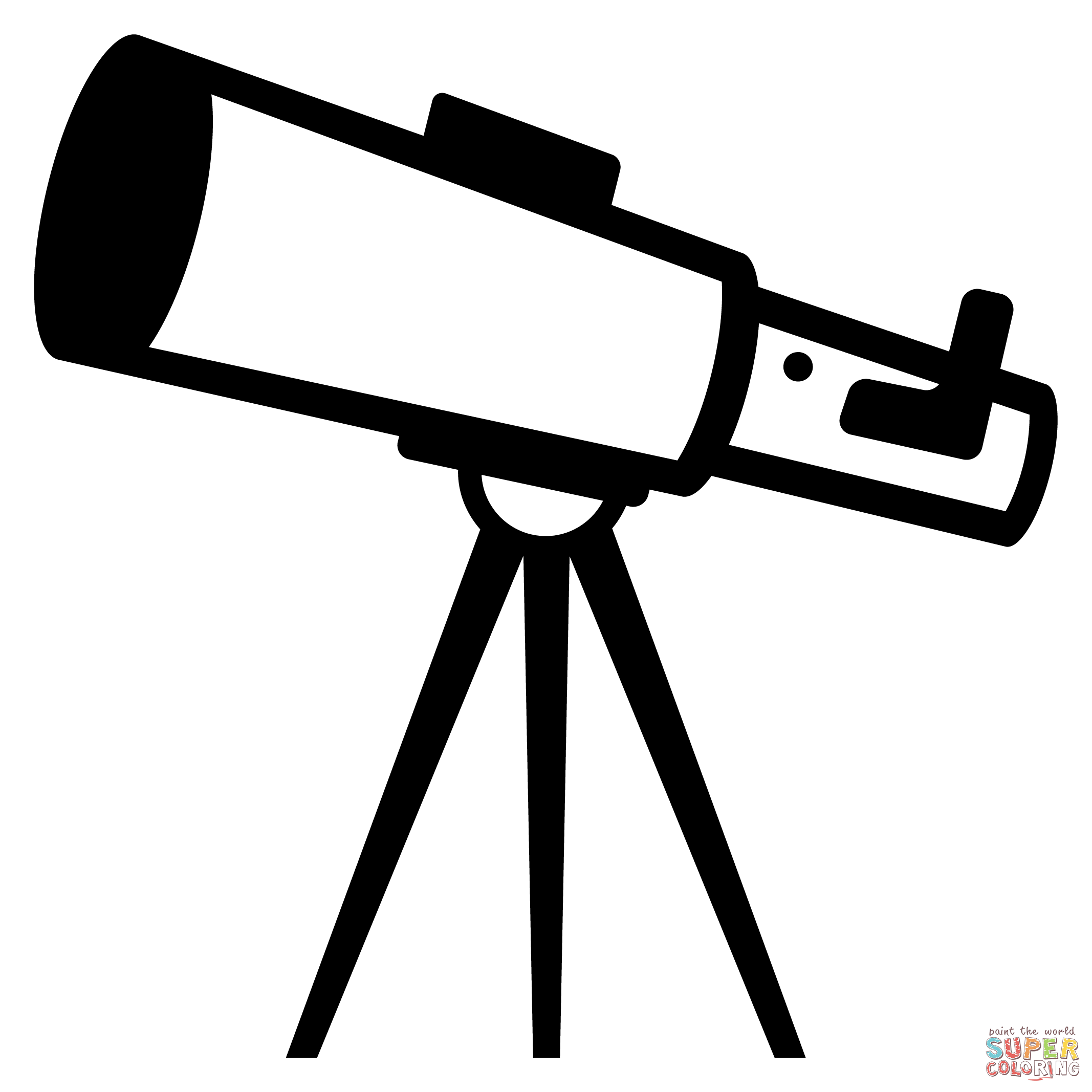 Telescope emoji coloring page free printable coloring pages