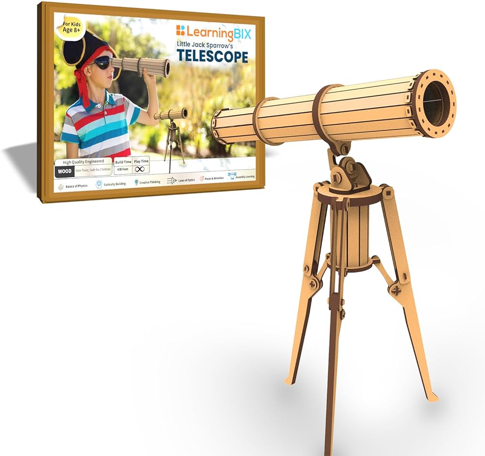 Learngbix astronomical toy telescope with lens stem diy toys for kids to years