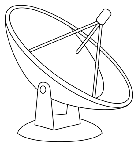 Satellite antenna emoji coloring page free printable coloring pages