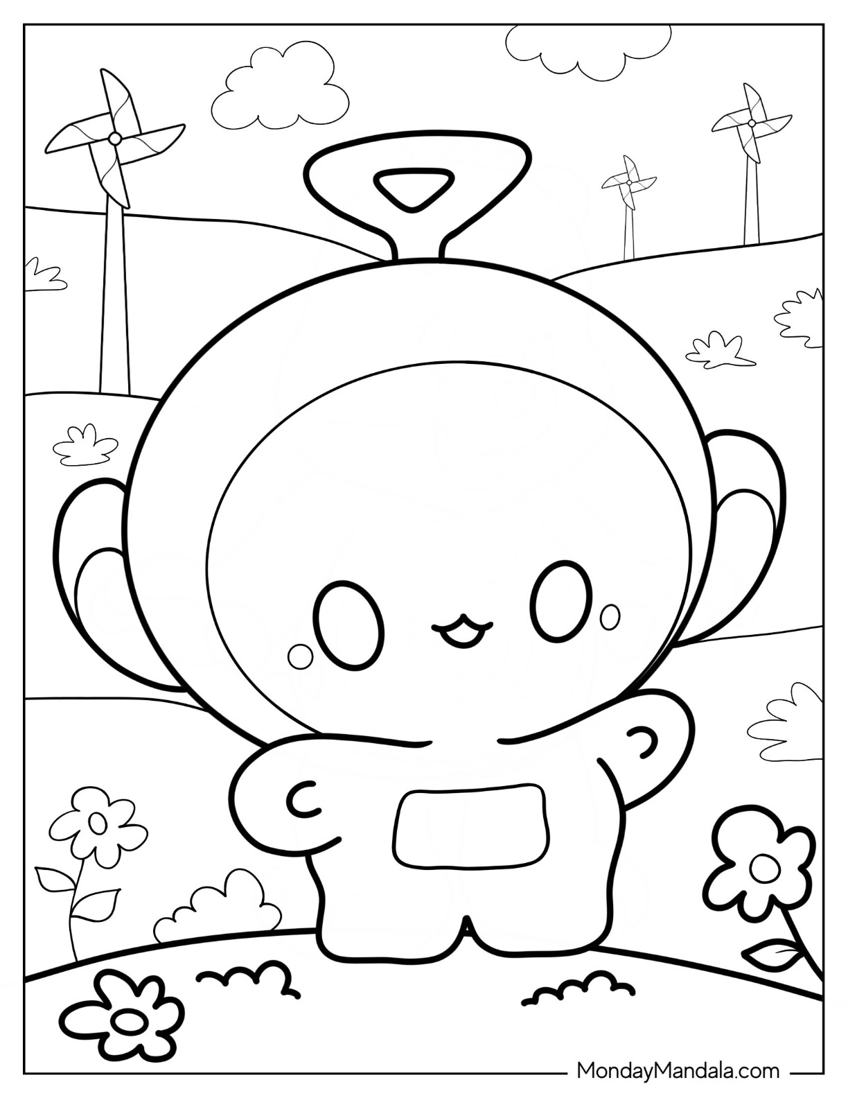 Teletubbies coloring pages free pdf printables