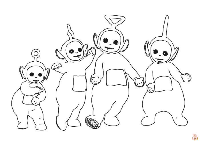 Teletubbies coloring pages free printable sheets for kids