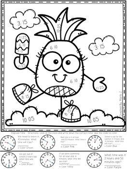 Telling time color