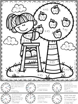 Telling time color