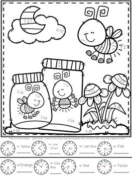 Telling time color