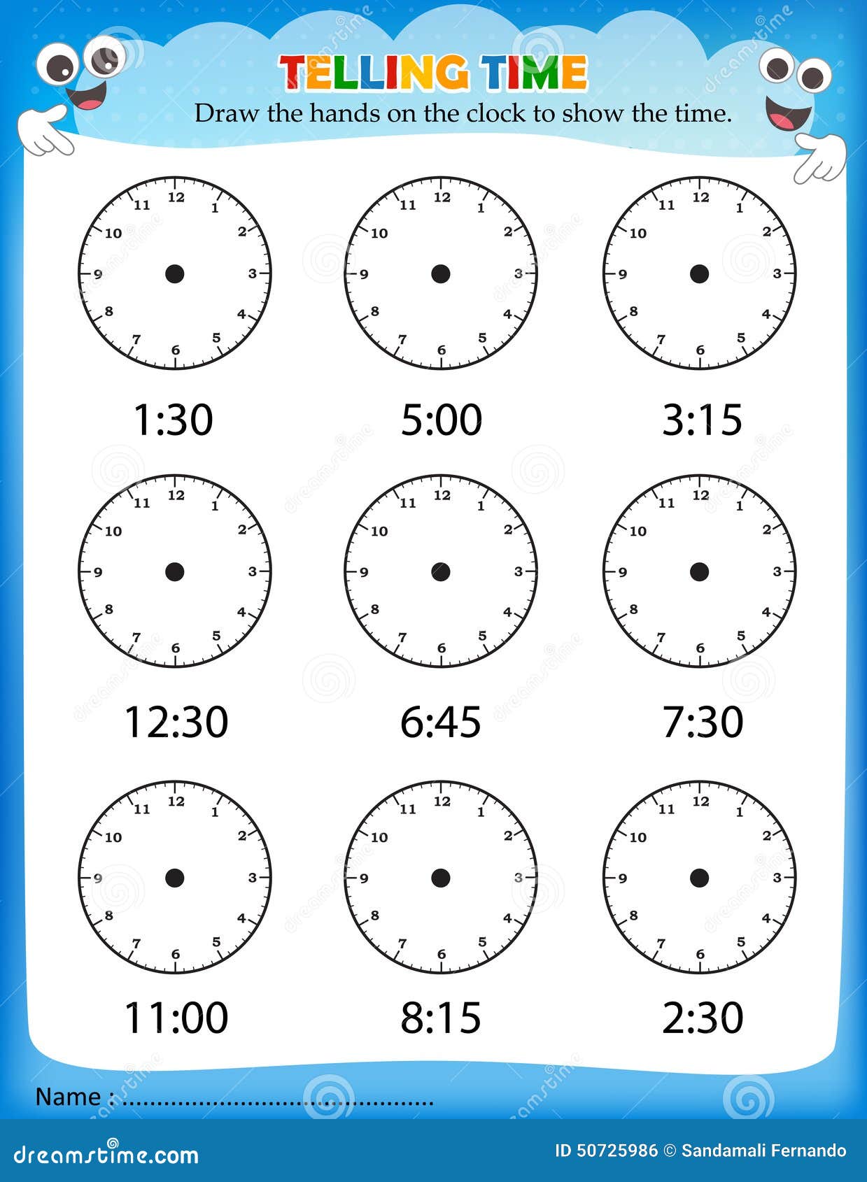 Time worksheet stock illustrations â time worksheet stock illustrations vectors clipart